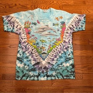 Vintage 1993 Joey Mars Liquid Blue Tie Dye T shirt size XL
Made in USA